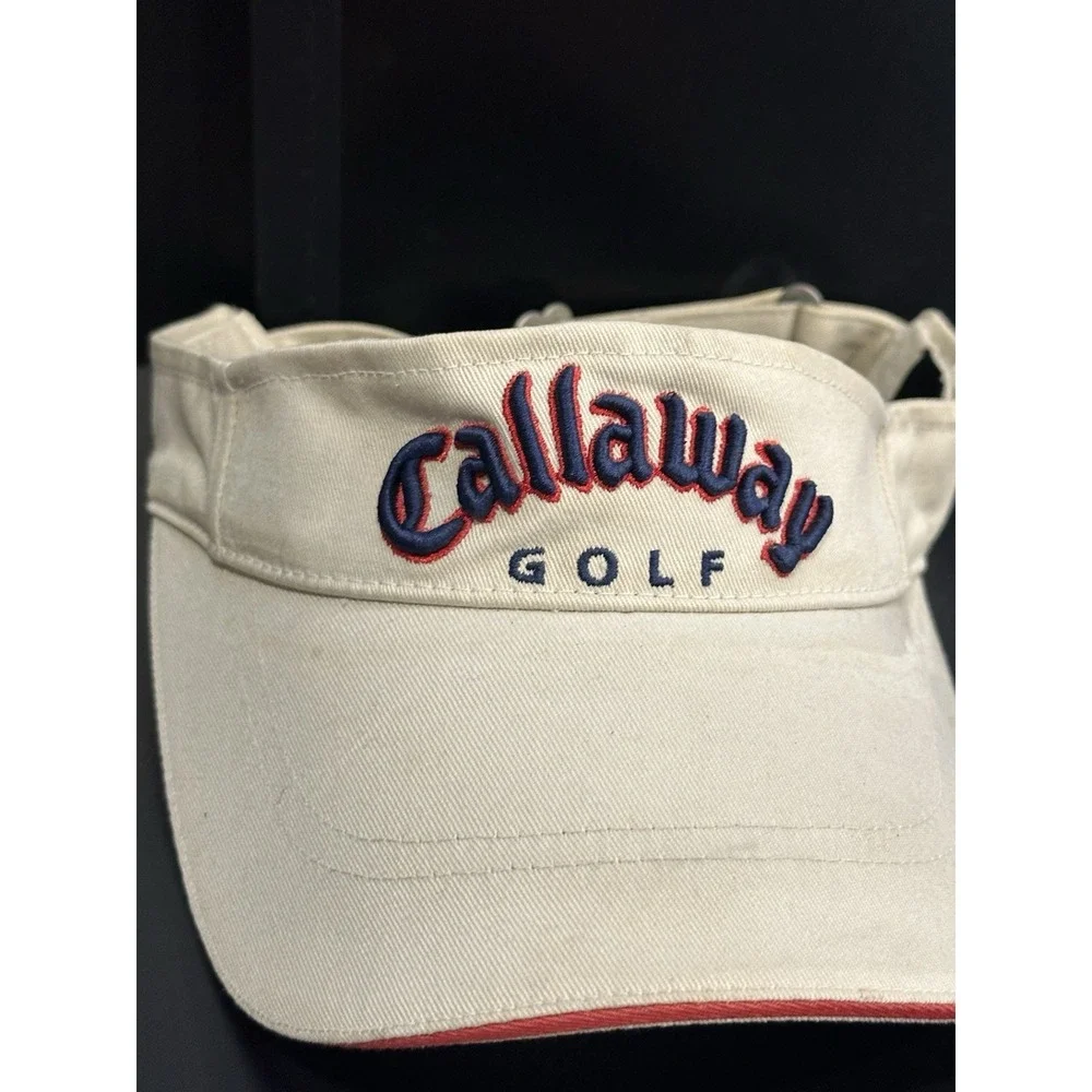 Adult One‎ Size Callaway CG Tour Golf Visor Cap Khaki Adjustable